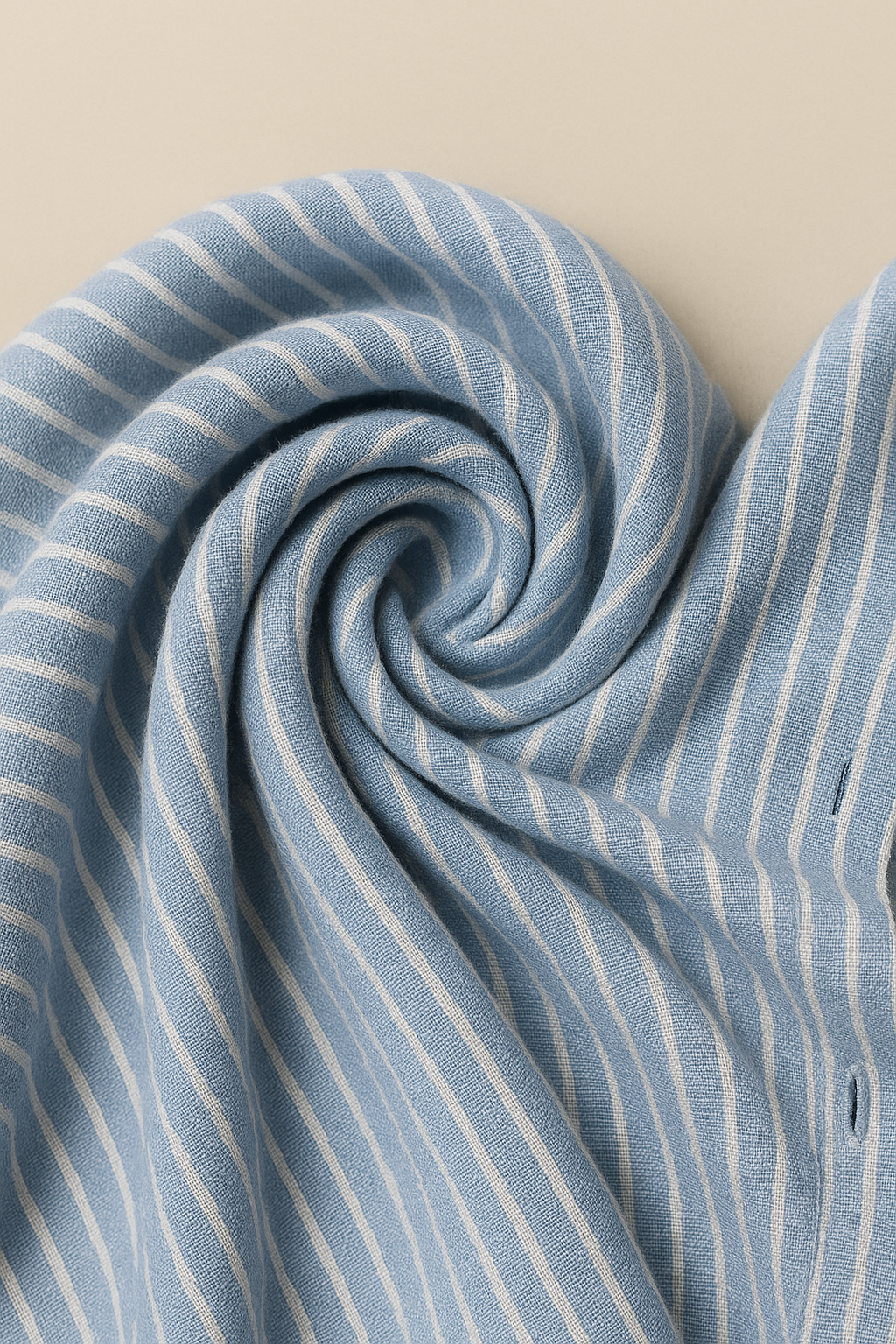 Blue Striped Long Sleeve Maxi Dress with Classic Collar