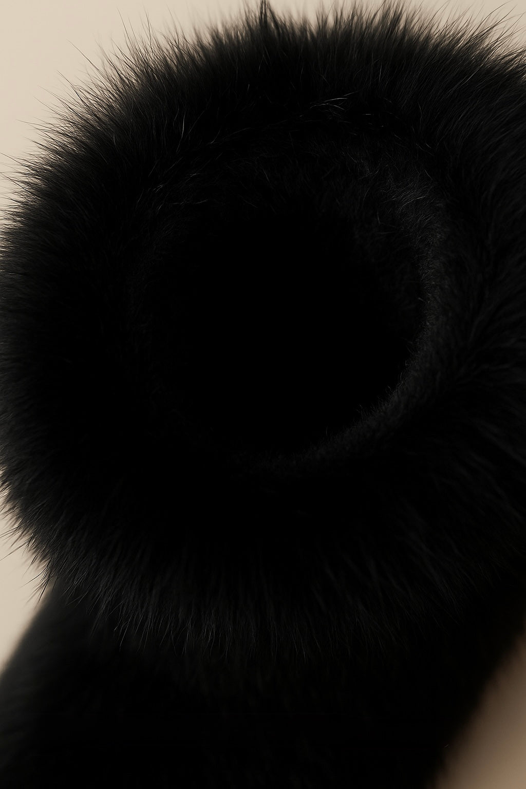 Black Furry Winter Boots with Non-Slip Sole & Warm Fleece Lining
