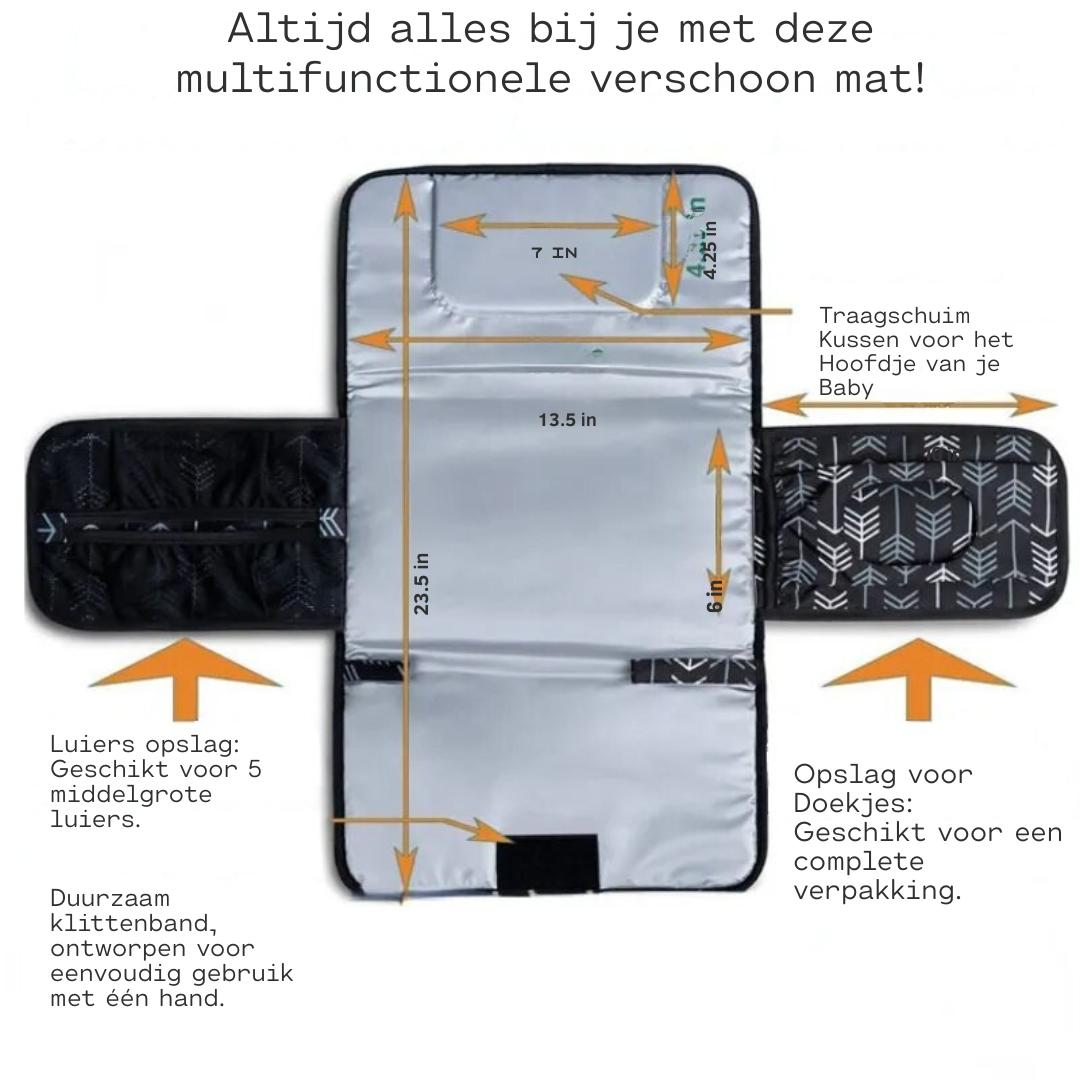 Draagbaar Luierveranderingskussen - Waterdicht, Compact & Comfortabel-6